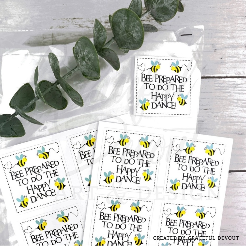 πBee Prepared To Do The Happy Dance! - 2" (inches) (48ct.) Stickers - Picture 2 of 5